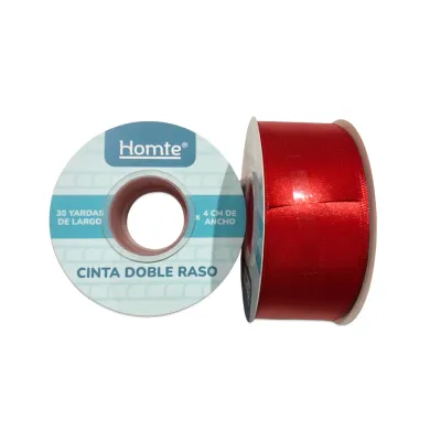 CINTA DOBLE RASO ROJA 30Y (PQTX5)