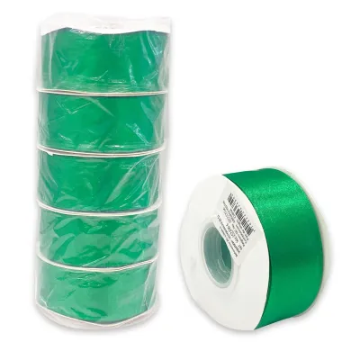 CINTA DOBLE RASO VERDE OSCURO 30Y (PQTX5)