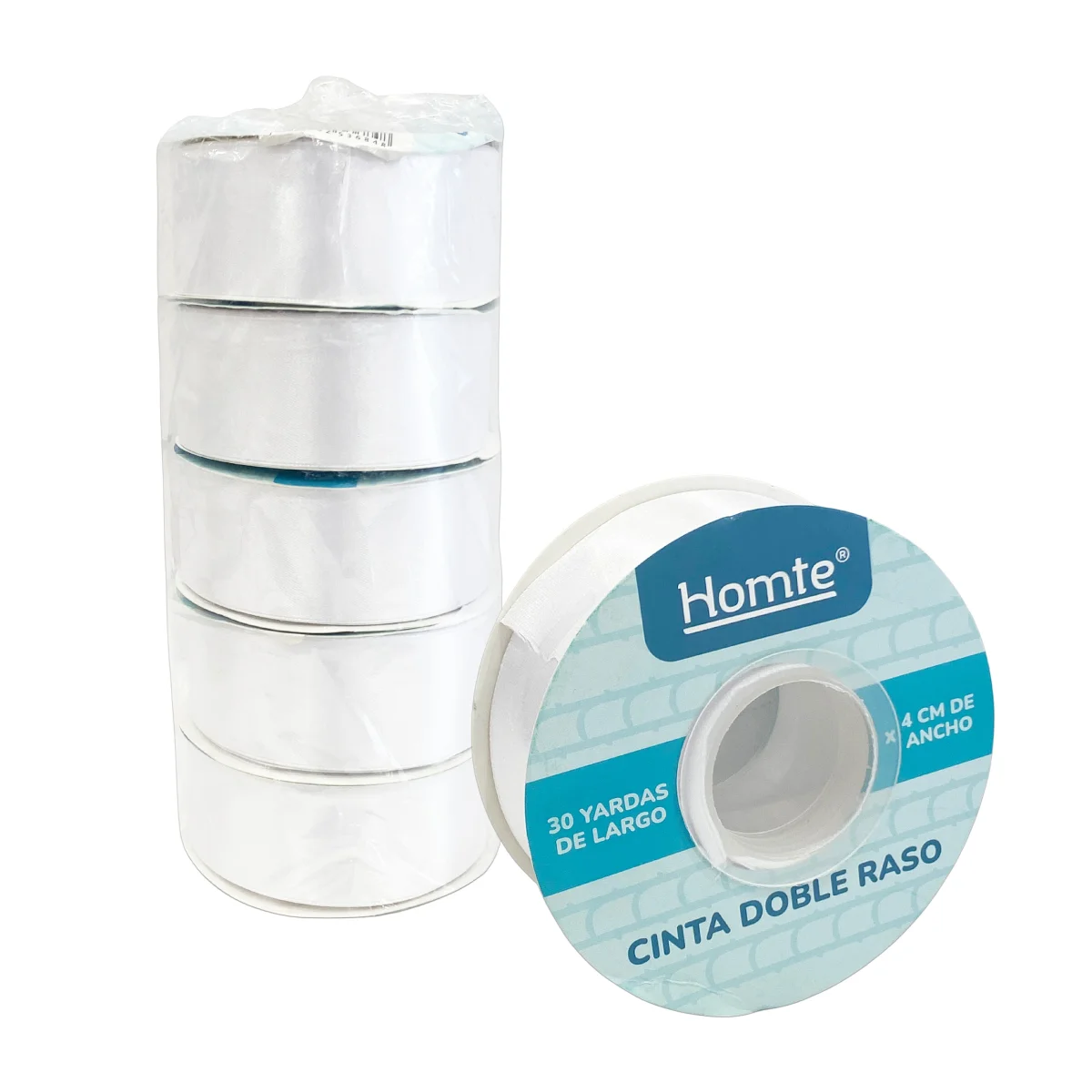 CINTA DOBLE RASO BLANCA 30Y (PQTX5)