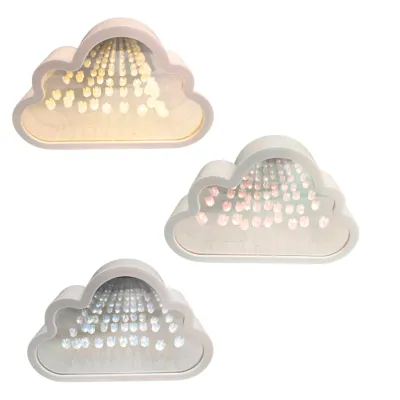 LAMPARA ESPEJO NUBE CON TULIPANES Y LUZ