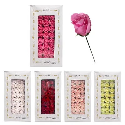 ROSA ARTIFICIAL SURTIDA 6CM (CJX50)