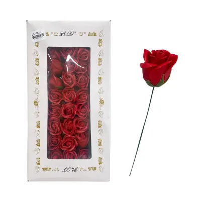 ROSA ARTIFICIAL SURTIDA 6CM (CJX50)