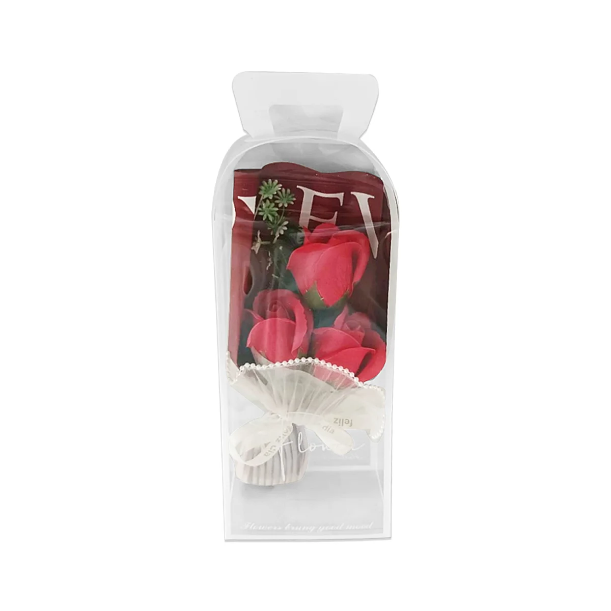 RAMO ROSAS ARTIFICIAL EN ACETATO (CJX18)(DESARMADO)