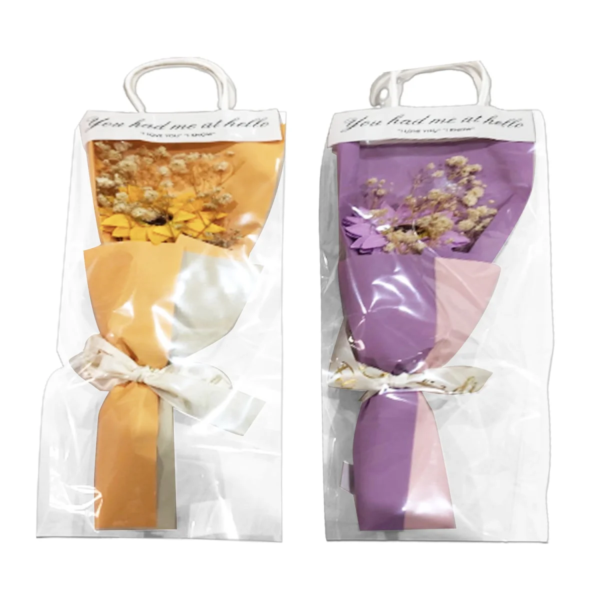 RAMO GIRASOL CON LUZ EN BOLSA (PQTX12)