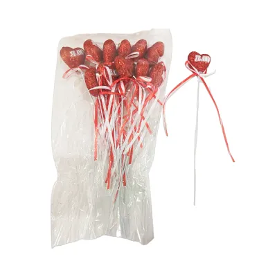 CORAZON DECORATIVO ESCARCHADO TE AMO (PQTX12)