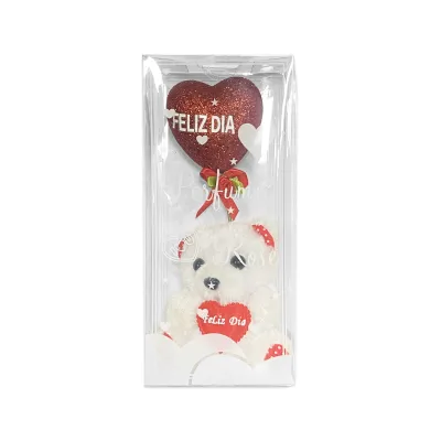 OSO PELUCHE CON CORAZON EN ACETATO (DESARMADO)
