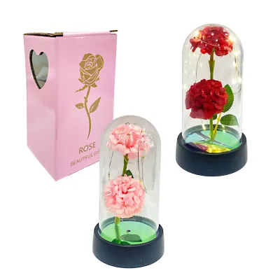 ROSAS ARTIFICIALES CON LUZ ENCAPSULADAS