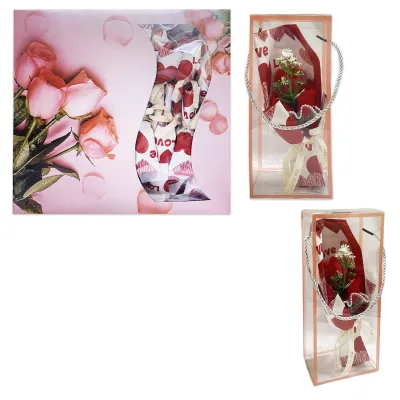 RAMO ROSAS ARTIFICIALES EN ACETATO (CJX16),DESARMADA