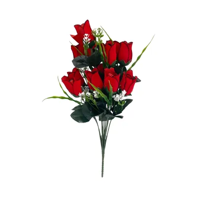 RAMO ROSAS ARTIFICIAL X12 45CM,