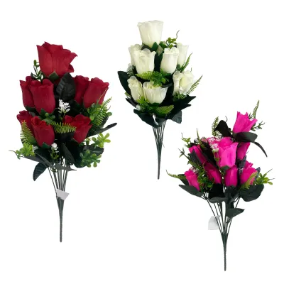 RAMO ROSAS ARTIFICIAL X12 44CM