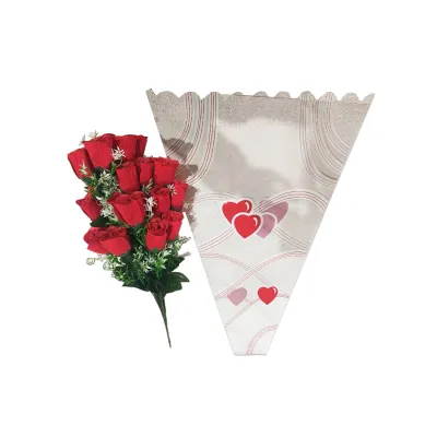 RAMO ROSAS ARTIFICIAL X24 50CM EN BOLSA