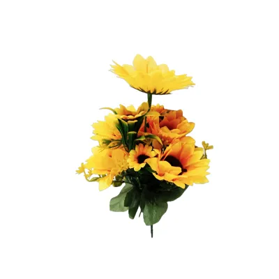 RAMO GIRASOLES ARTIFICIALES X5 35CM,