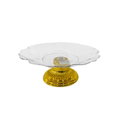 BANDEJA FRUTERA TRANSPARENTE CON BASE 20.5*8CM