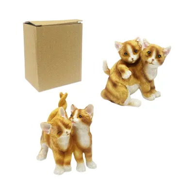 ADORNO GATOS DE RESINA