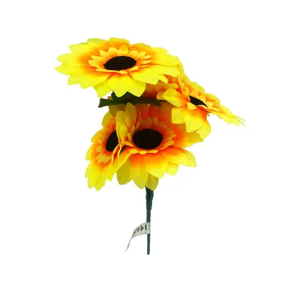 RAMO GIRASOLES ARTIFICIALES X5 32CM