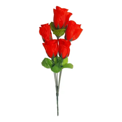 RAMO ROSAS ARTIFICIALES ROJAS ECO X5 30CM,