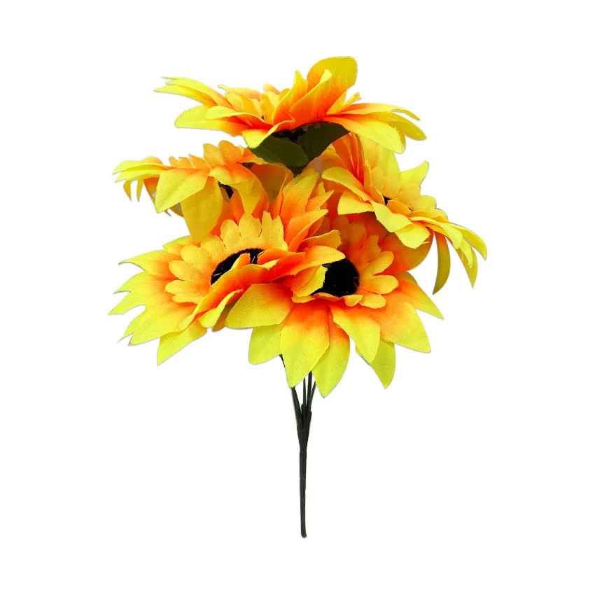 RAMO GIRASOLES ARTIFICIALES ECO X5 24CM,