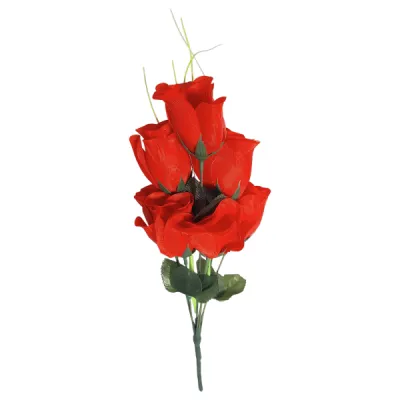 RAMO ROSAS ARTIFICIALES ROJAS X7 39CM,