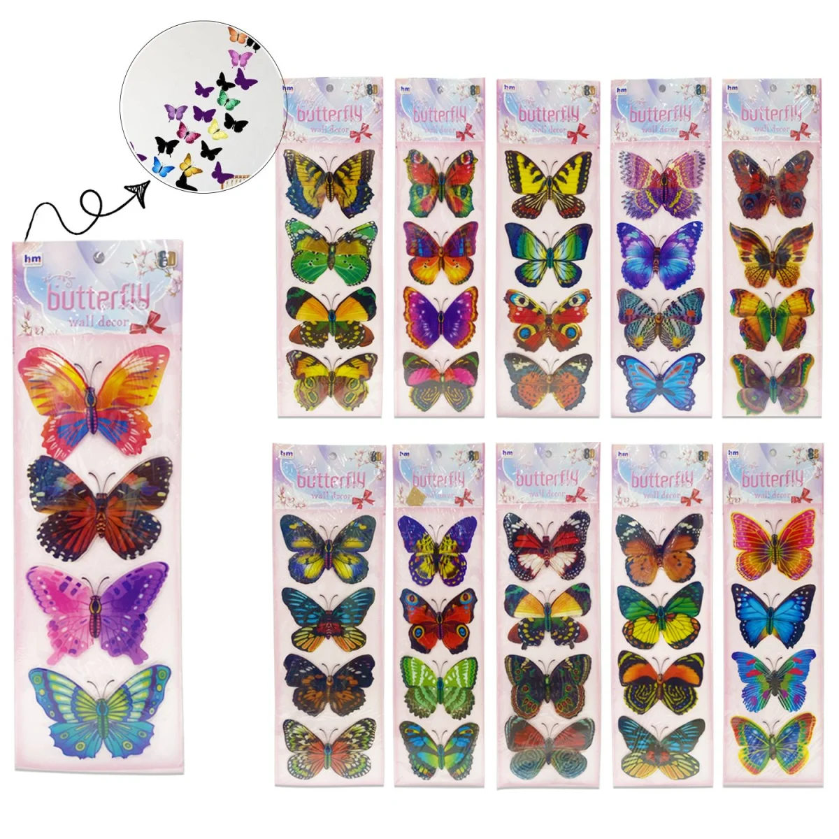 STICKER MARIPOSA PQ X4 (PQTX12)