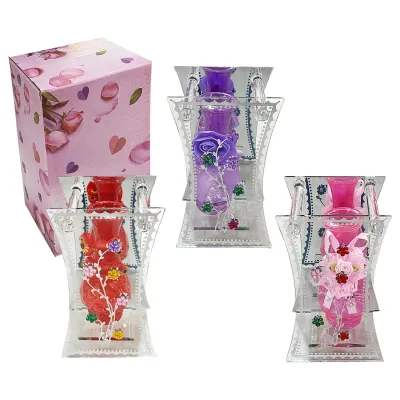 FLORERO DECORATIVO EN VIDRIO,