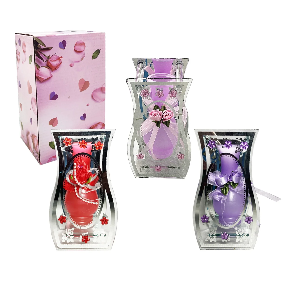 FLORERO DECORATIVO EN VIDRIO