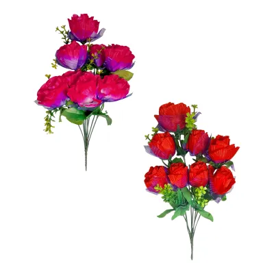 RAMO ROSAS ARTIFICIALES X8 44CM,