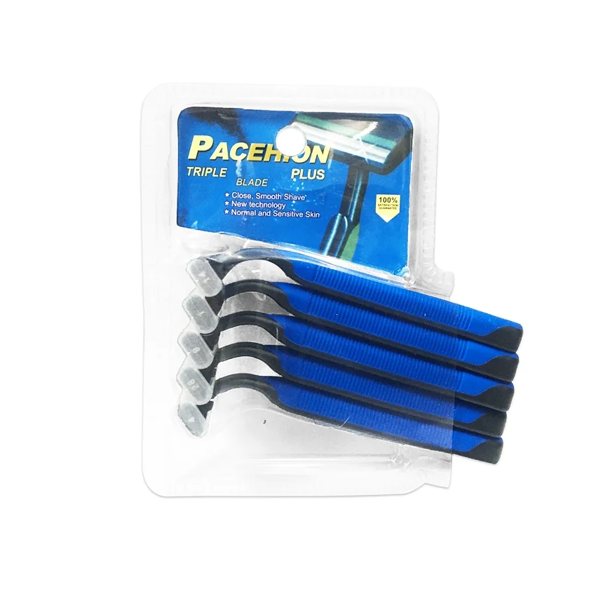 MAQUINA AFEITAR AZUL 3 HOJAS X5 EN BLISTER