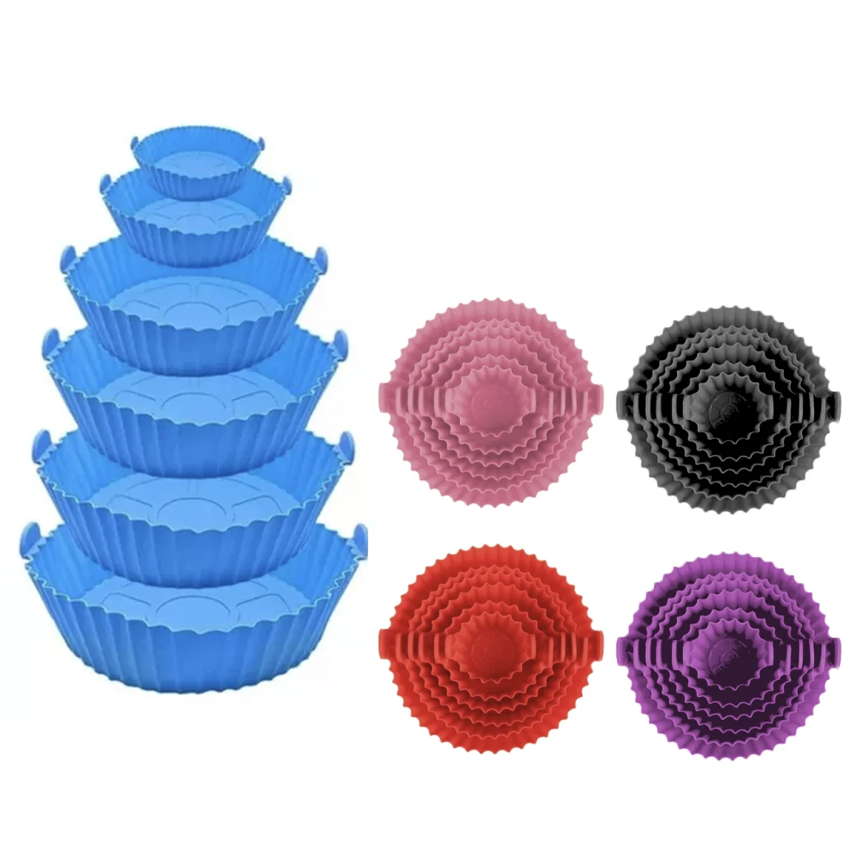 SET CANASTILLA DE SILICONA PARA FREIDORA X6 EN BOLSA