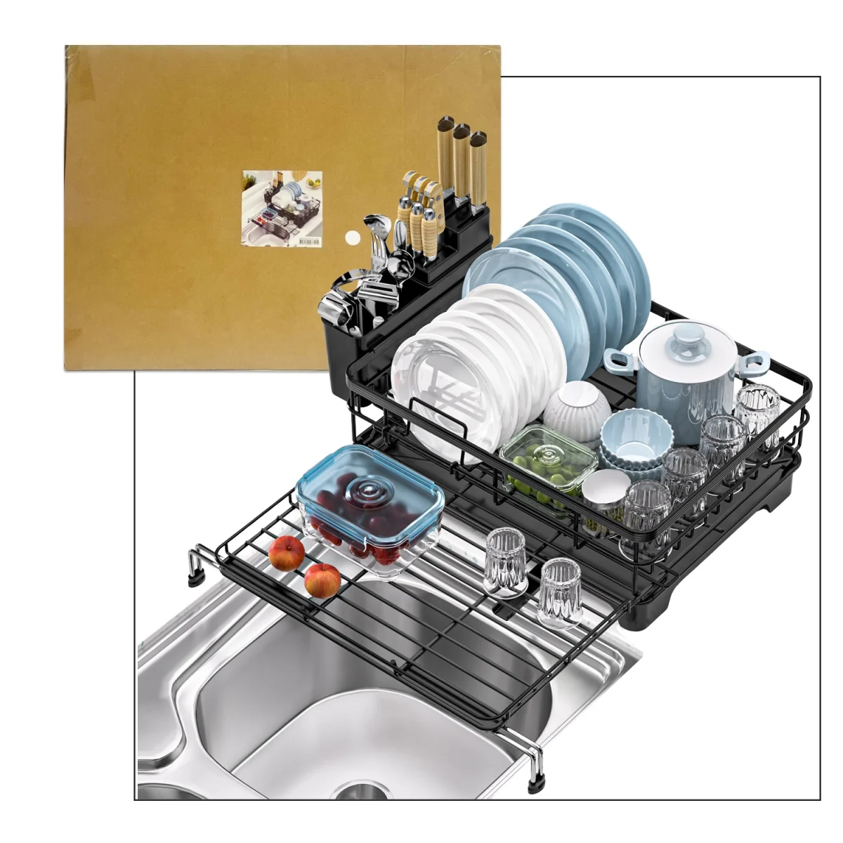 ESTANTE ESCURRIDOR DE PLATOS 43.4*13*33.8CM