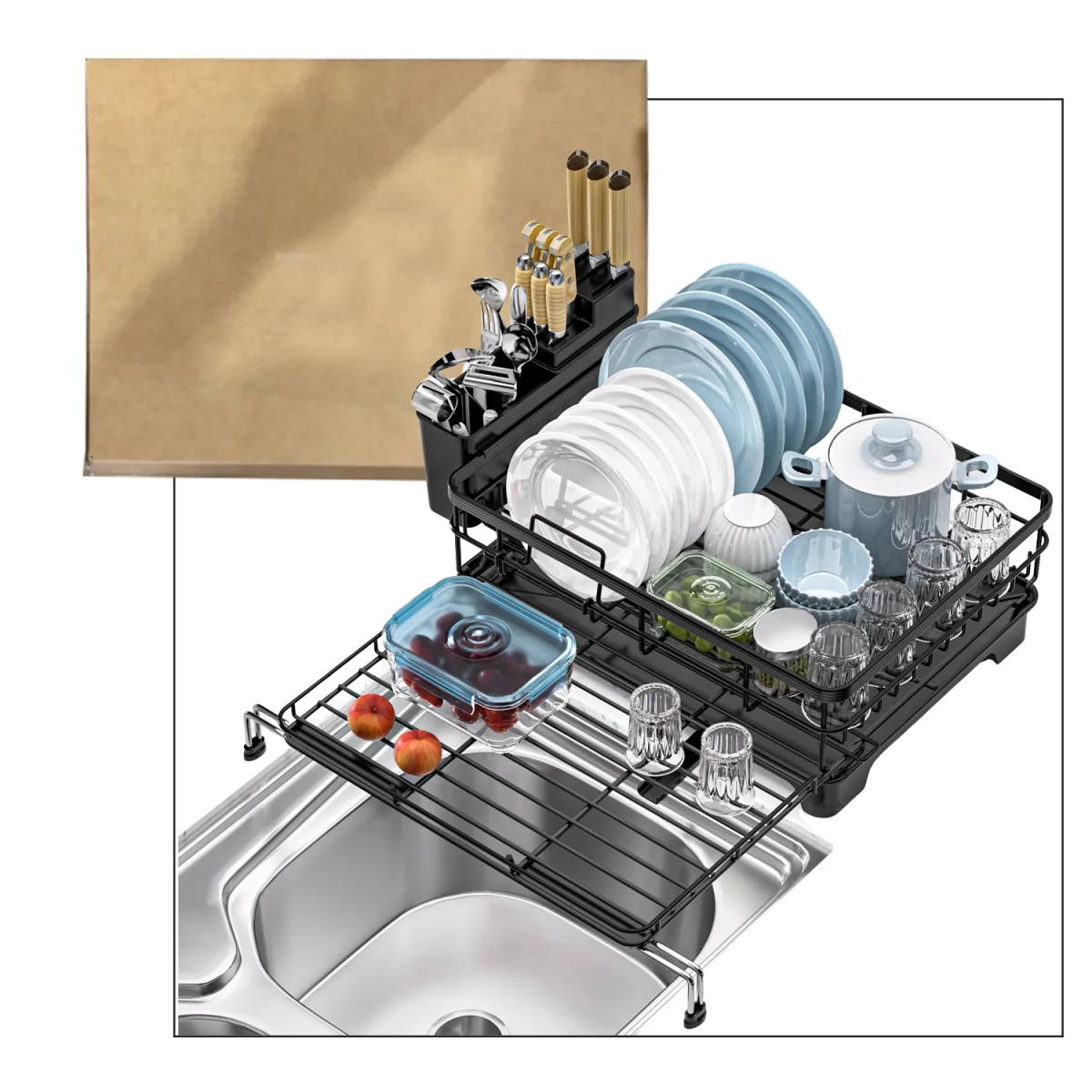 ESTANTE ESCURRIDOR DE PLATOS 43.4*13*33.8CM