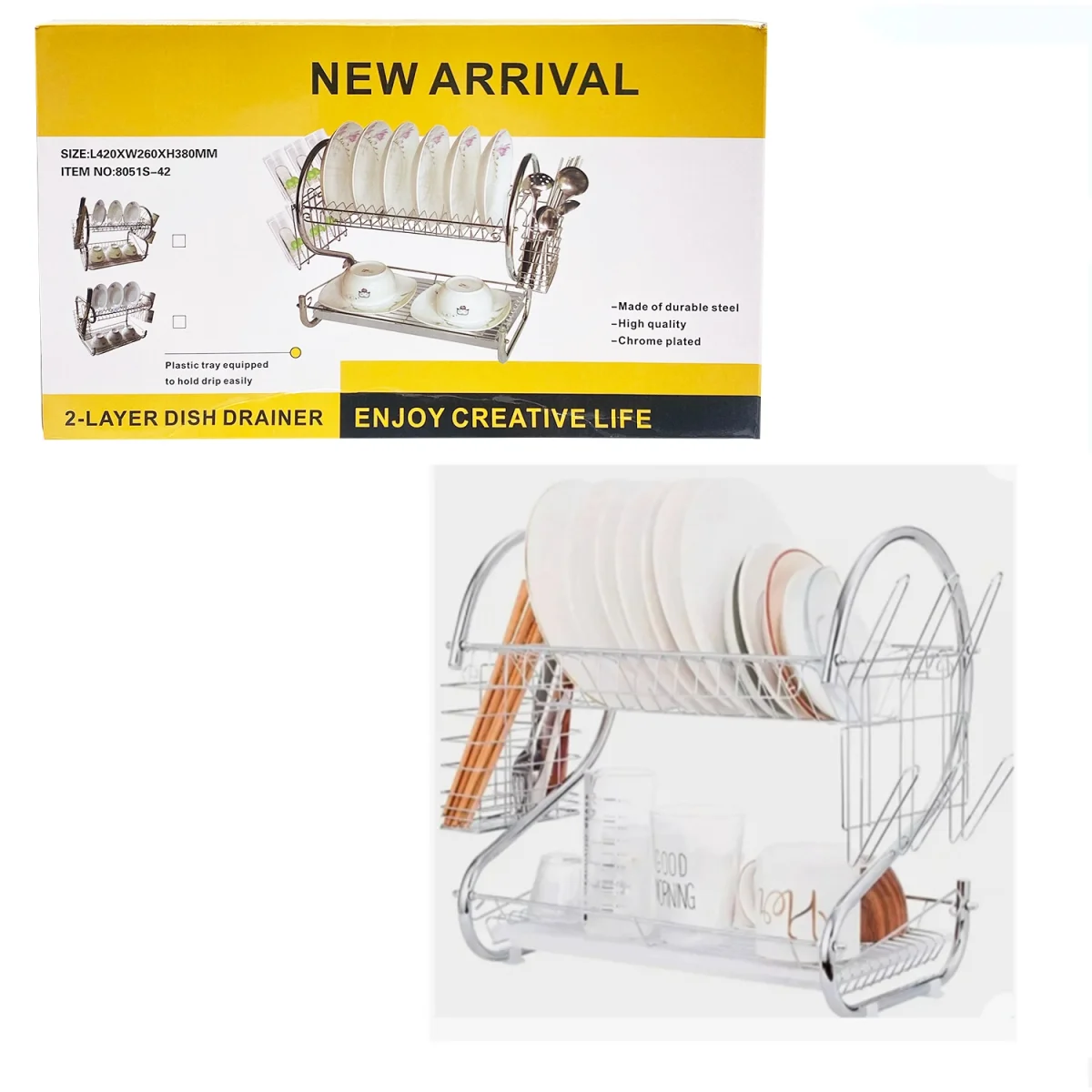 ESTANTE ESCURRIDOR DE PLATOS 40*26*38CM