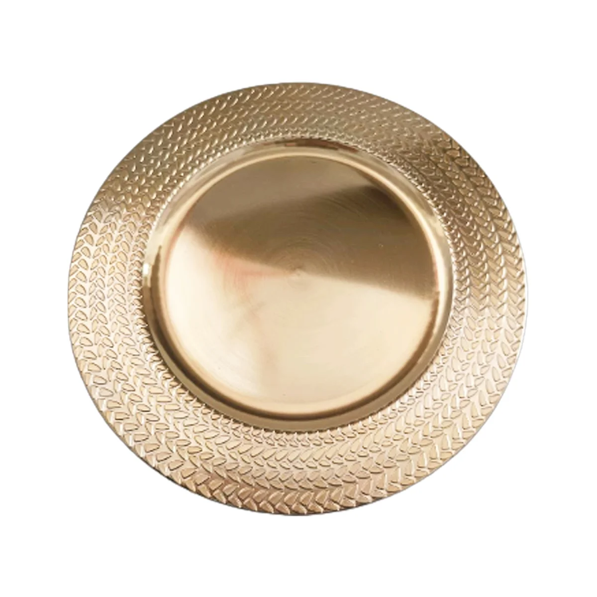 PLATO BASE DECORATIVO DORADO 33CM