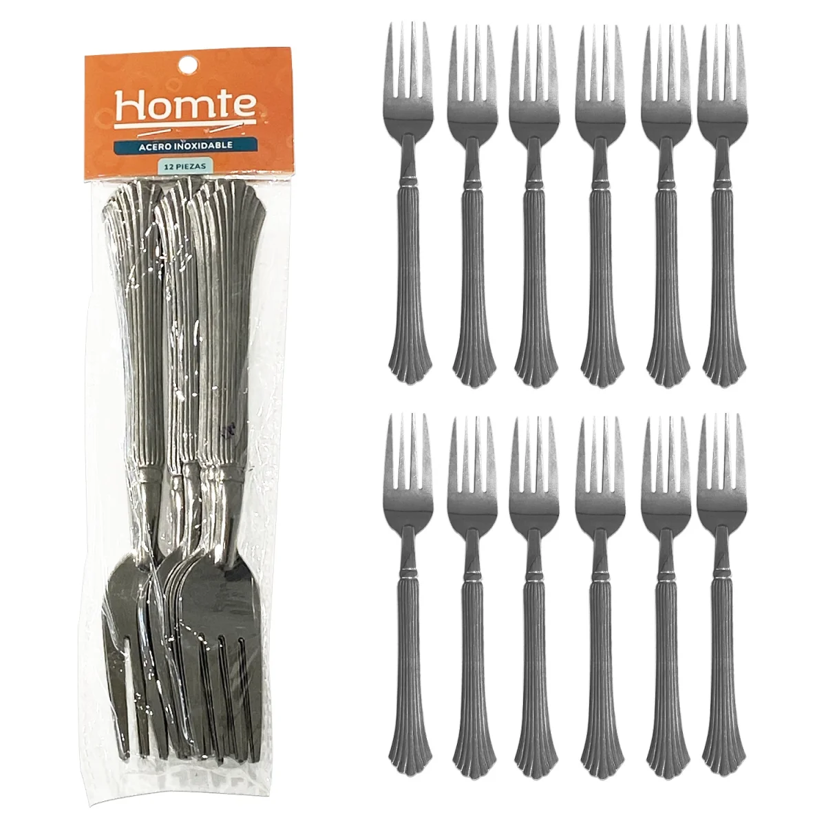 TENEDOR METALICO 18G X12