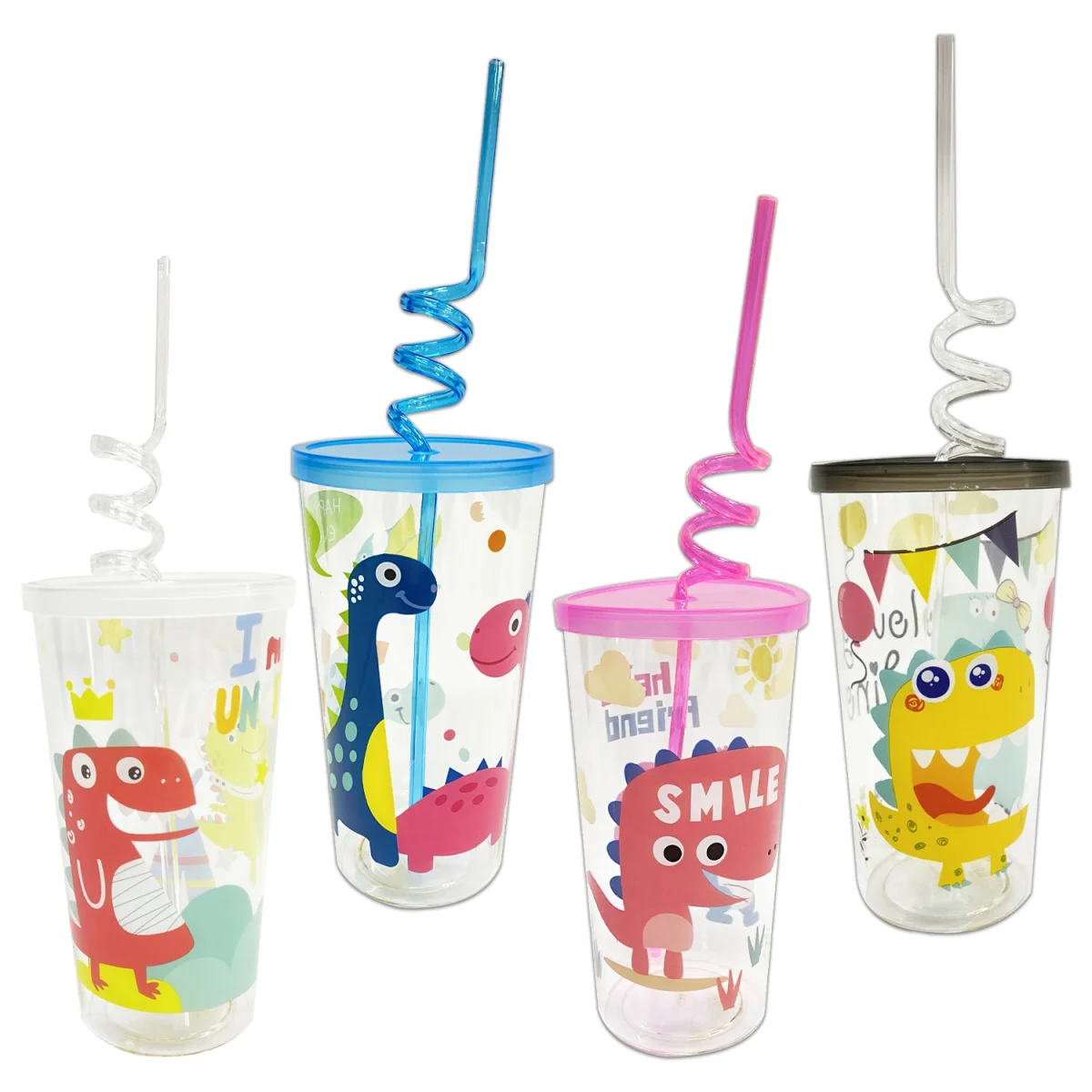 VASO PITILLO DINOSAURIO 600ML (PQTX12)
