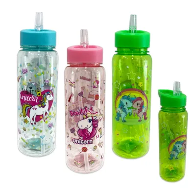 TERMO PLASTICO UNICORNIO 700ML