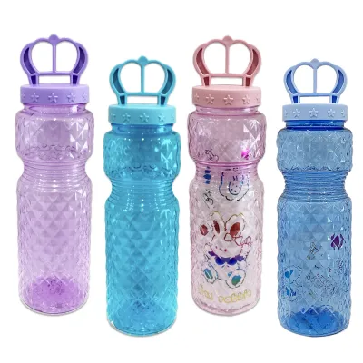 TERMO PLASTICO CORONA CON STICKERS 500ML