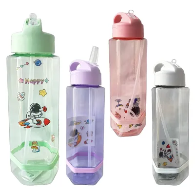 TERMO PLASTICO CON STICKERS ASTRONAUTA 800ML