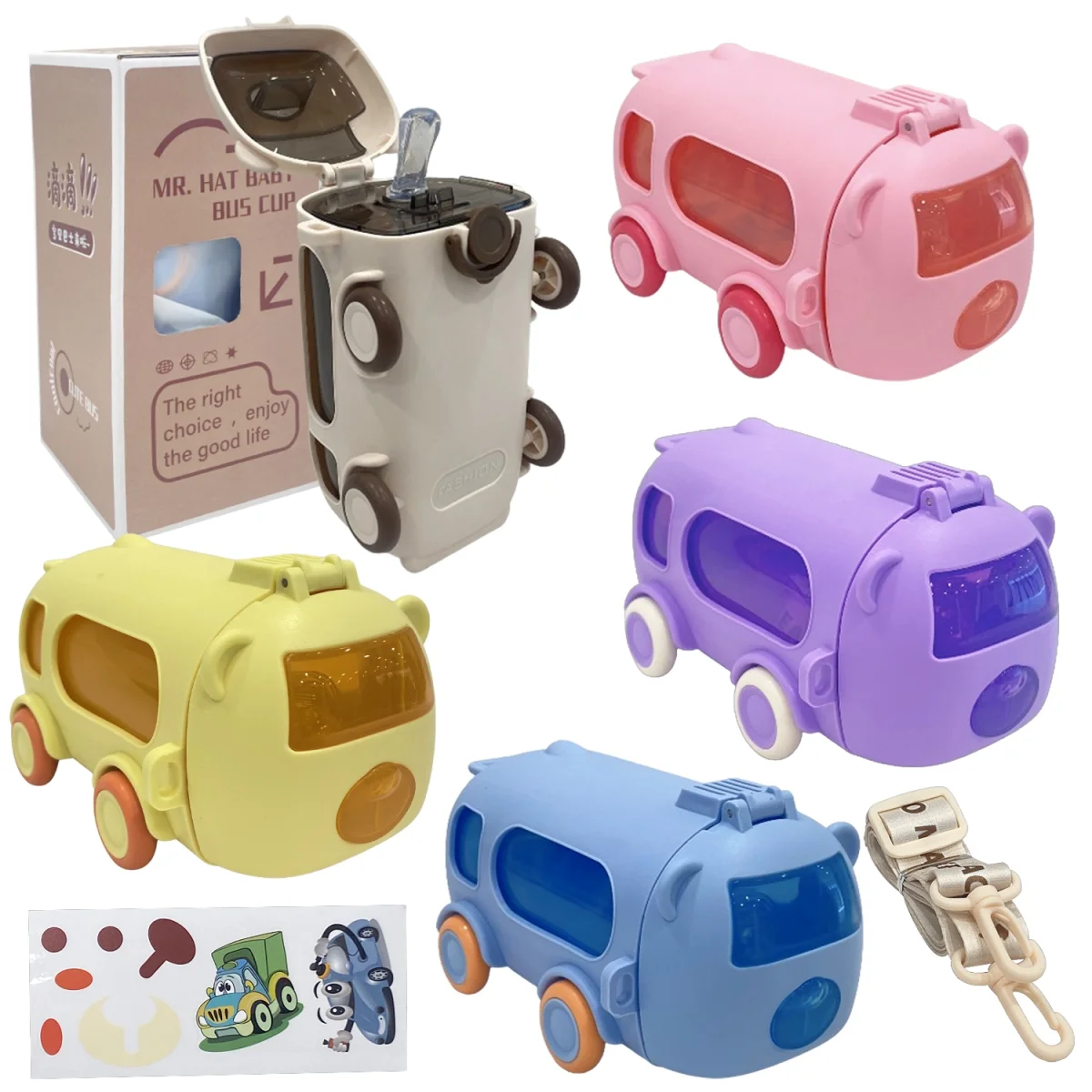 TERMO BUS CON STIKERS 500ML