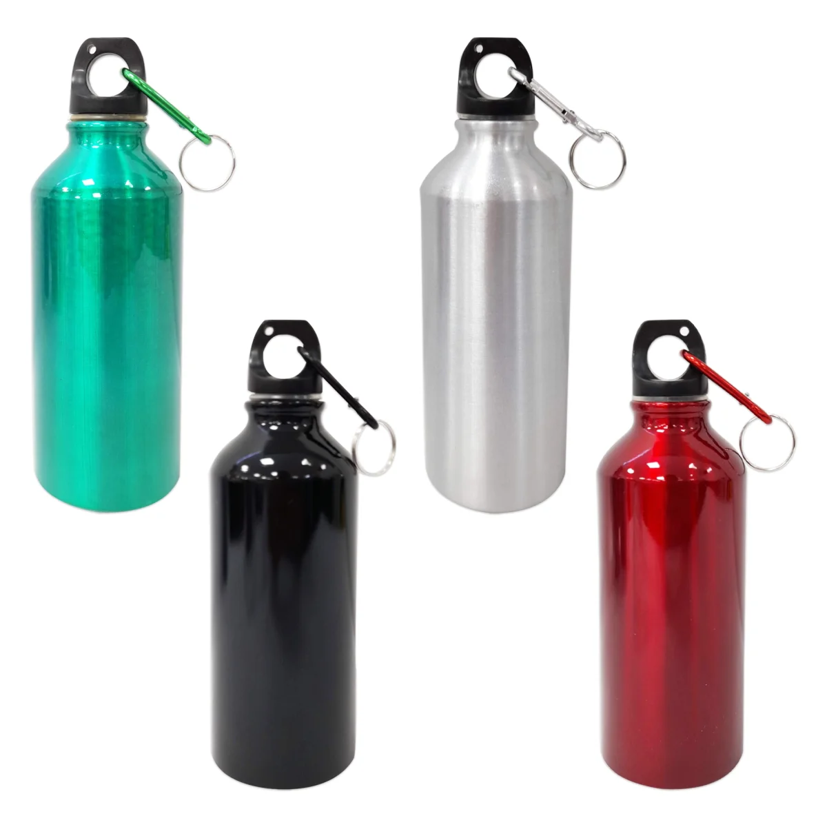 TERMO METALICO LISO CON LLAVERO 500ML