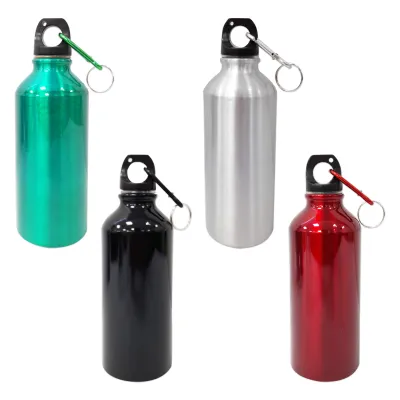 TERMO METALICO LISO CON LLAVERO 500ML