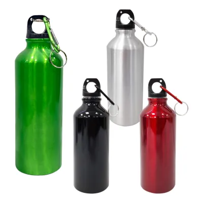 TERMO METALICO LISO CON LLAVERO 500ML