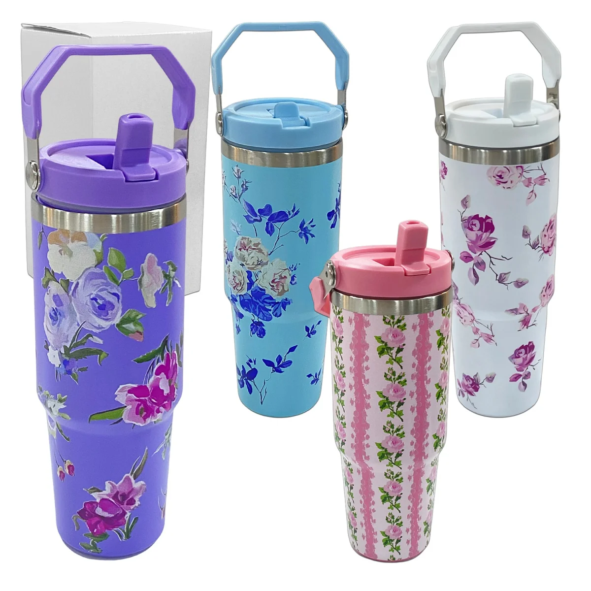 VASO TERMO TERMICO FLORES 900ML