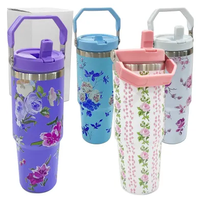 VASO TERMO TERMICO FLORES 900ML