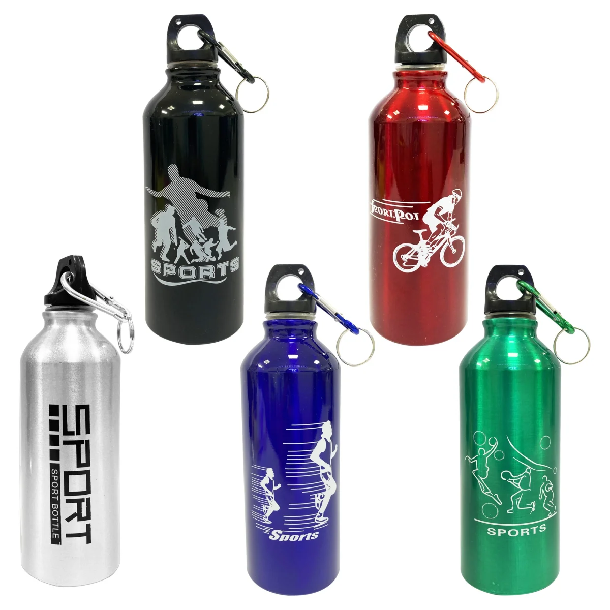 TERMO METALICO ESTAMPADO CON LLAVERO 500ML