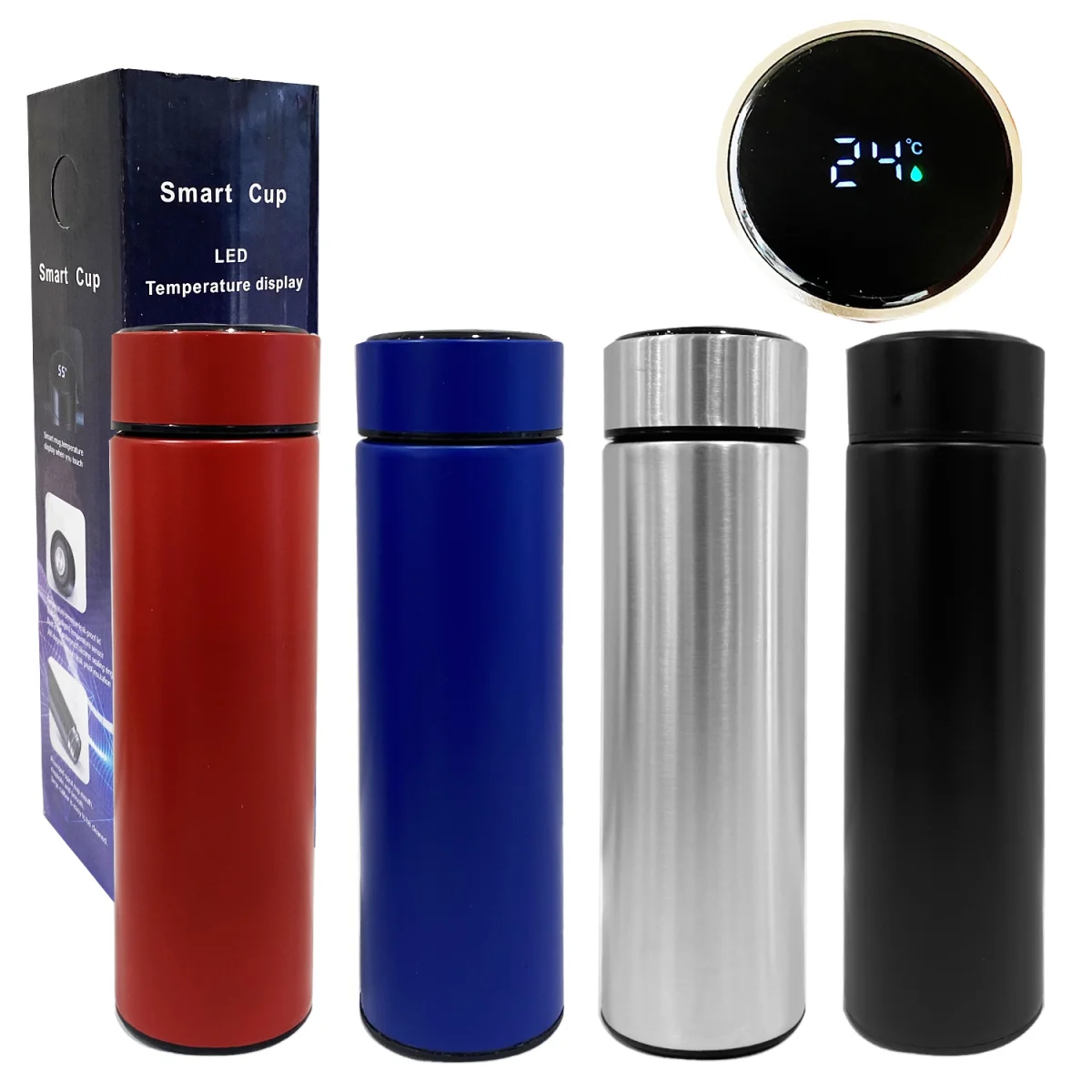 TERMO TERMICO LISO MEDIDOR TEMPERATURA 500ML