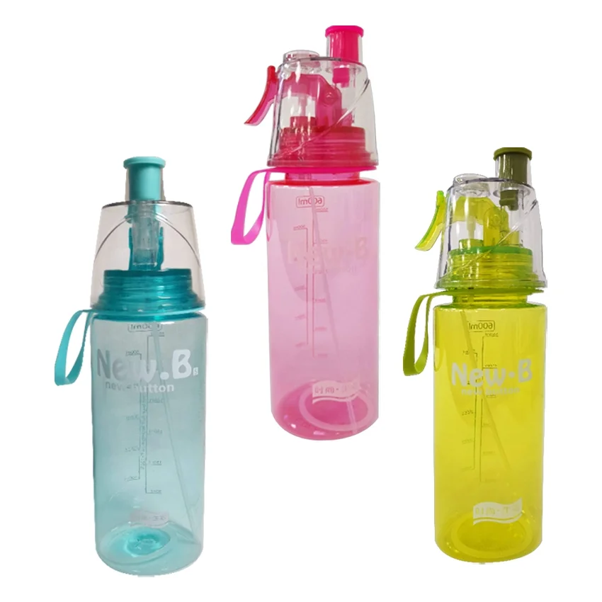 TERMO PLASTICO COLORES CON ATOMIZADOR 600ML