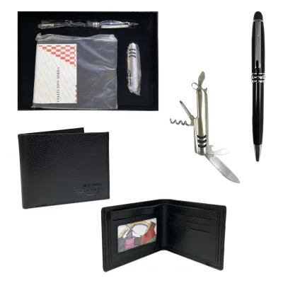 SET BILLETERA CON ACCESORIO Y LAPICERO