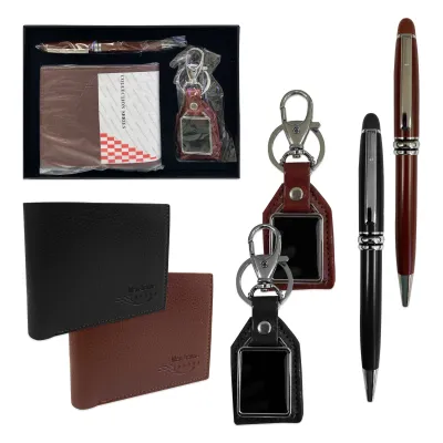 SET BILLETERA CON LLAVERO Y LAPICERO