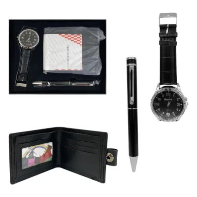 SET BILLETERA CON RELOJ Y LAPICERO
