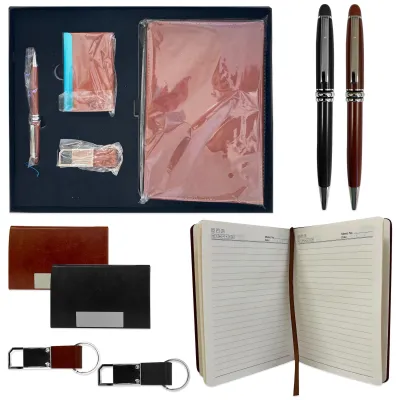 SET AGENDA CON TARJETERO LLAVERO Y LAPICERO: